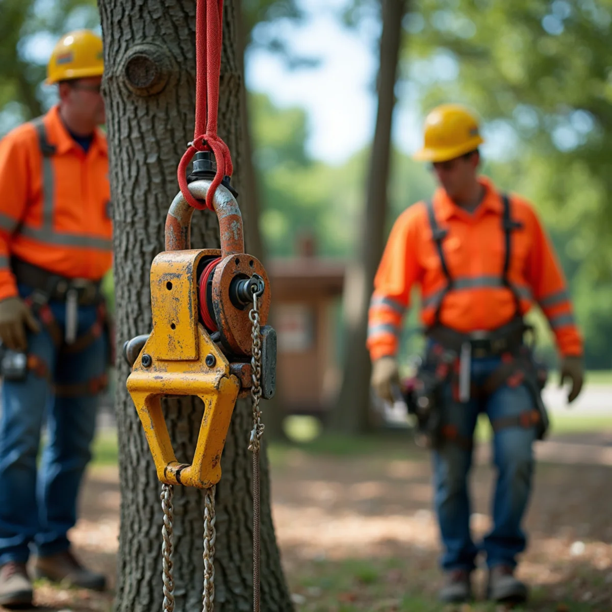 Professional rigging equipment and precision tools for commercial arborist services in Kansas City