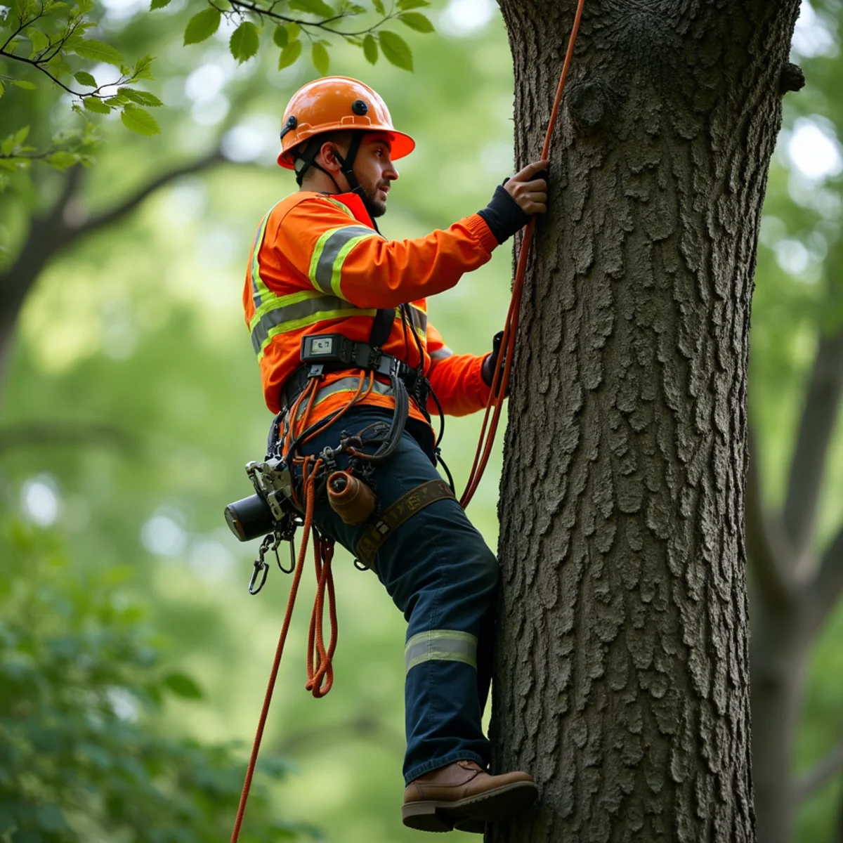 Certified arborist performing emerald ash borer tree removal in Kansas City MO