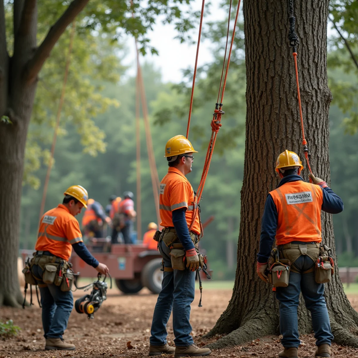Professional rigging equipment and precision tools for emerald ash borer tree removal in Kansas City