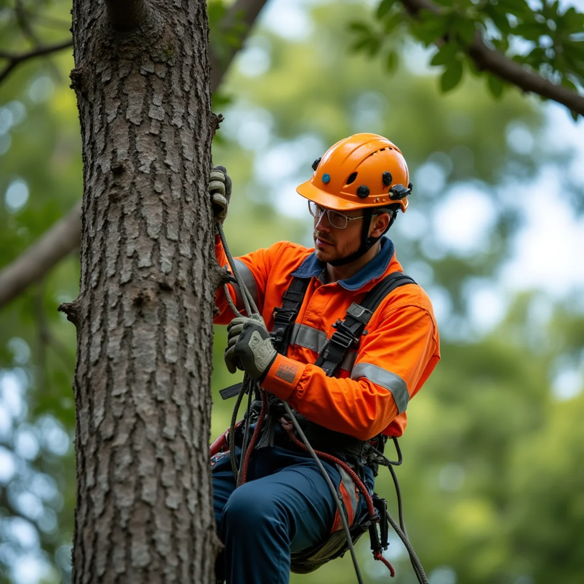 Certified arborist performing 24/7 emergency tree service in Kansas City MO