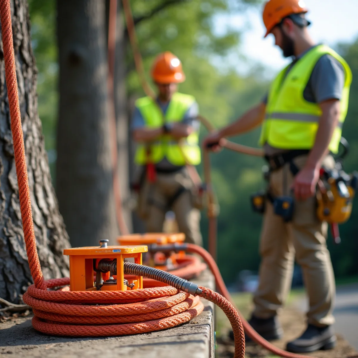 Professional rigging equipment and precision tools for 24/7 emergency tree service in Kansas City
