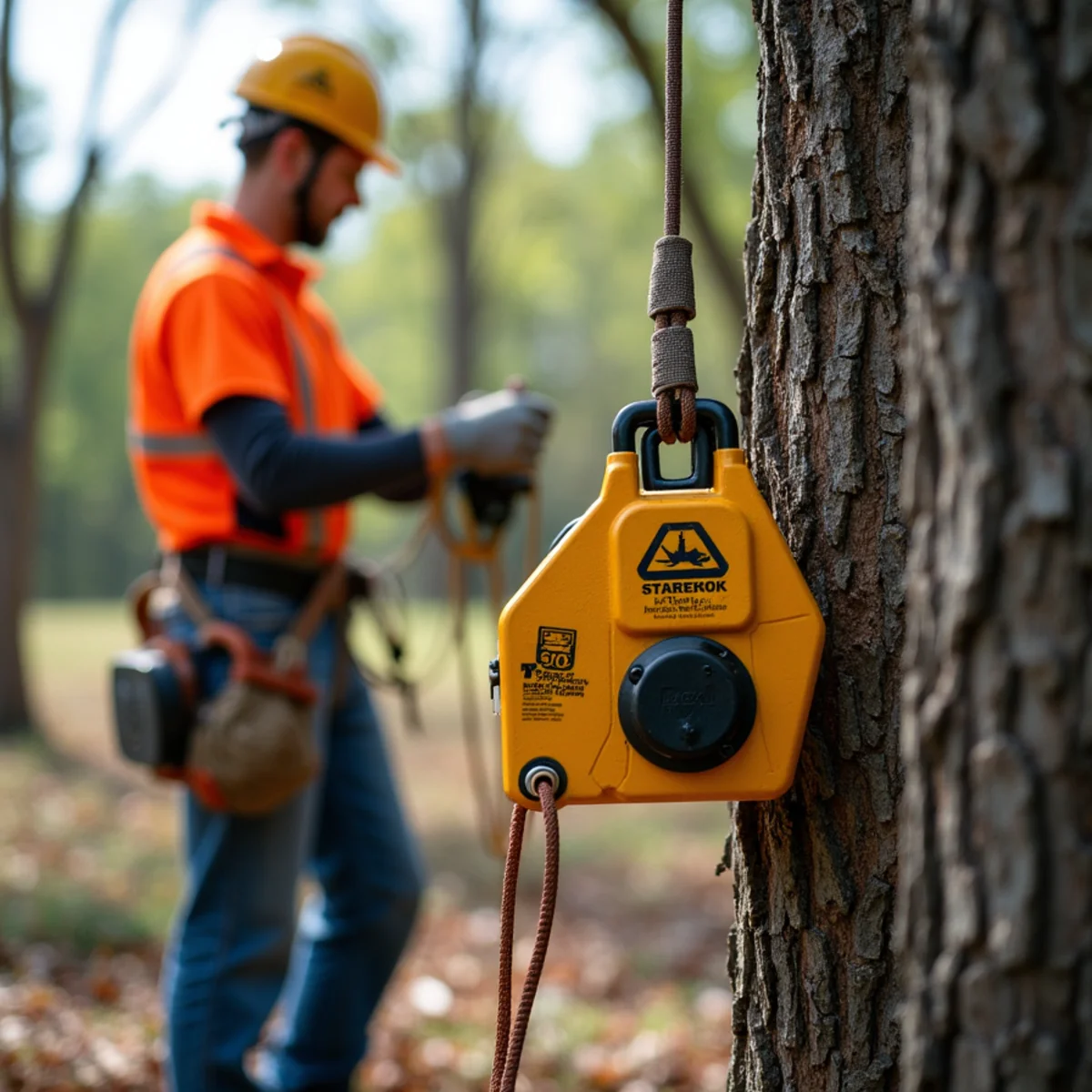 Professional rigging equipment and precision tools for hazardous hanging limb removal in Kansas City