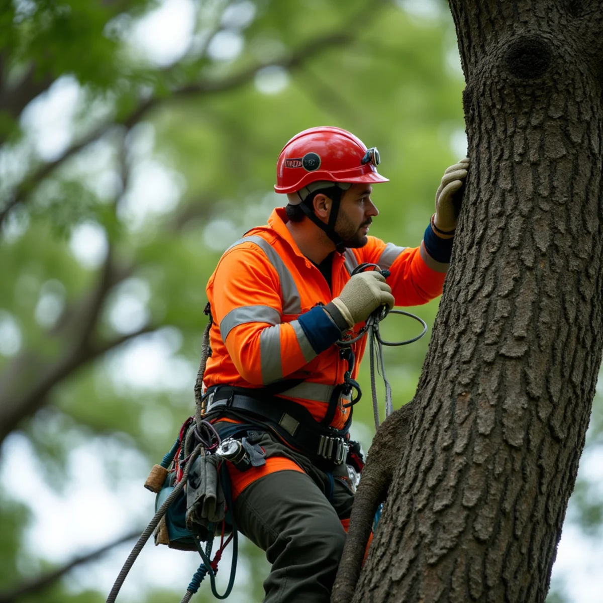 Certified arborist performing insurance claim tree removal in Kansas City MO