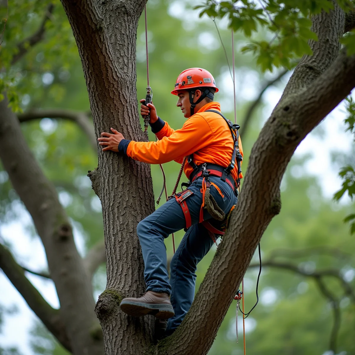 Certified arborist performing oak wilt treatment & removal in Kansas City MO