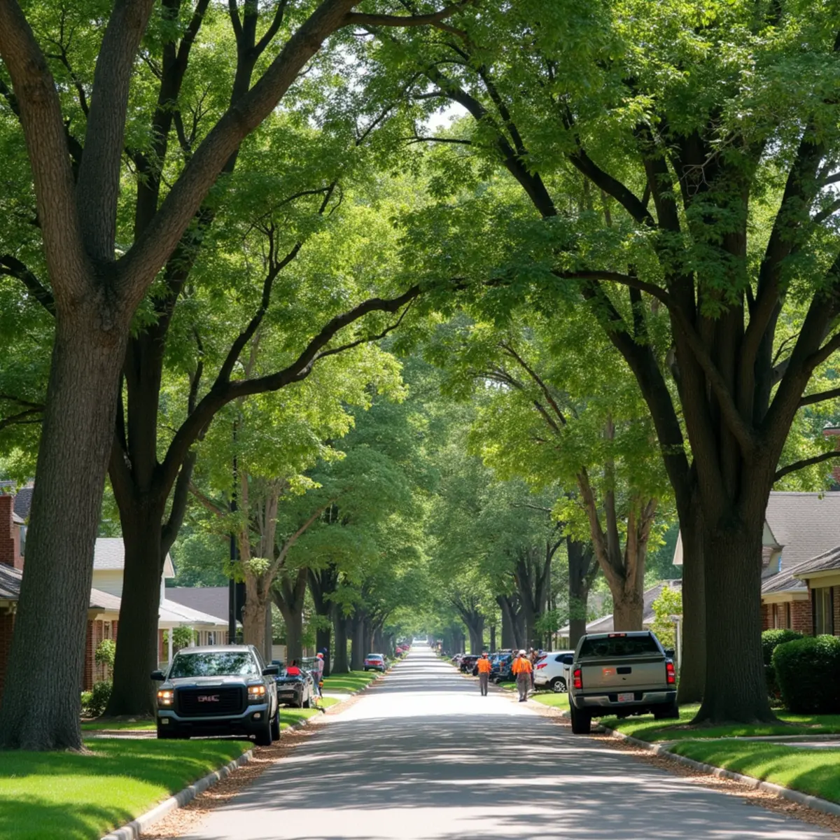 Residential tree canopy and tree care in Oakview Missouri
