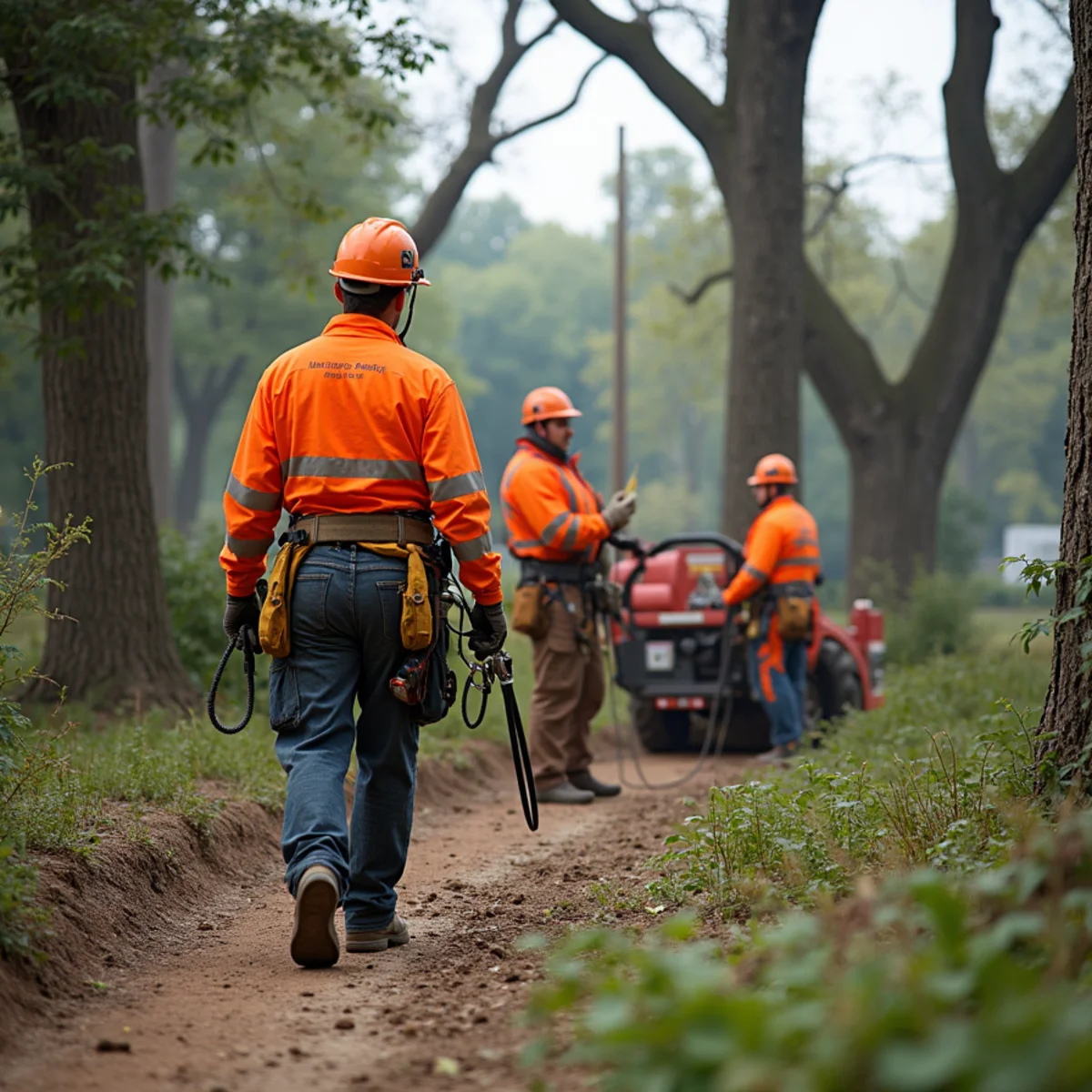 Professional rigging equipment and precision tools for stump grinding & removal in Kansas City