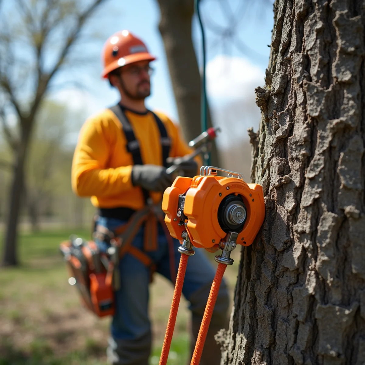 Professional rigging equipment and precision tools for tree removal service in Kansas City